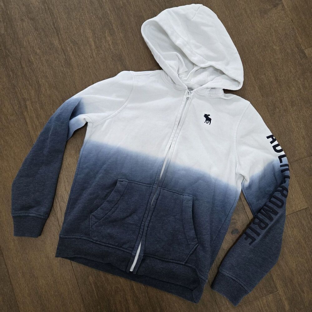 Abercombie Hoodie Sweatshirt Boys Top Size 15/16 Unisex 2 tone